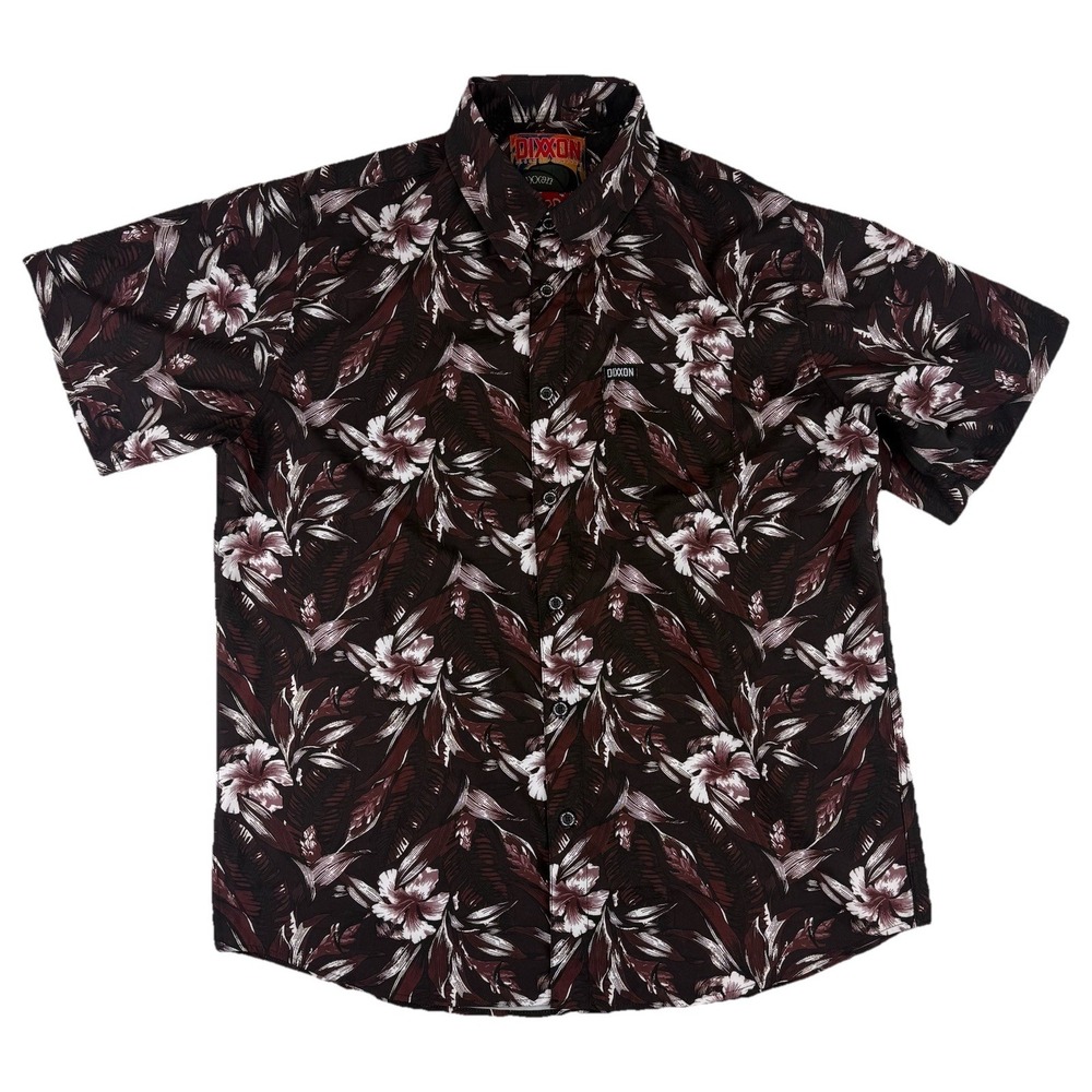 DIXXON The Castaway Part Shirt Short Sleeve Mens XL Floral Button Shirt Tropical